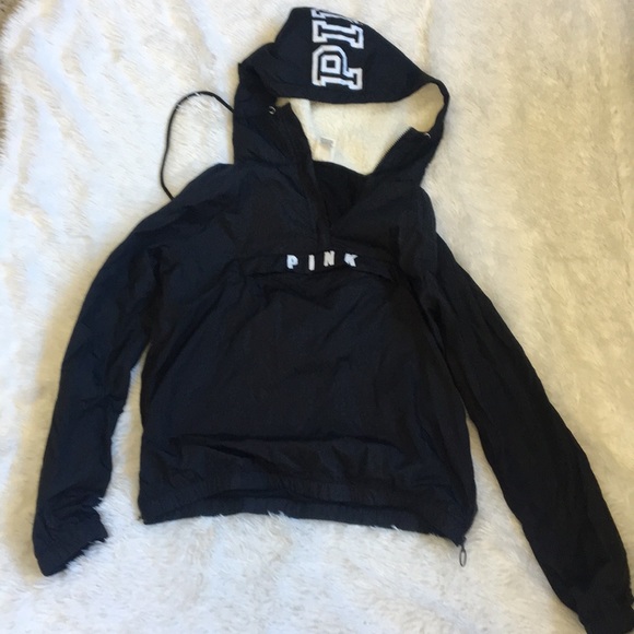 Pink pullover wind breaker